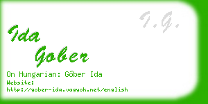 ida gober business card
